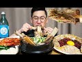 MUKBANG 혼술족🍶! 국밥부차관의 용암🔥 대왕갈비탕🍖과 육회 매운왕교자🥟 한잔 먹방 Galbitang & Raw Beef ASMR EATING SHOW