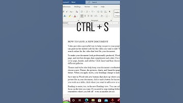 How to Save a Word Document in Microsoft Word