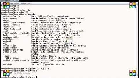 Cisco router configure RIP