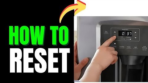 How to reset the water filter light on your GE refrigerator