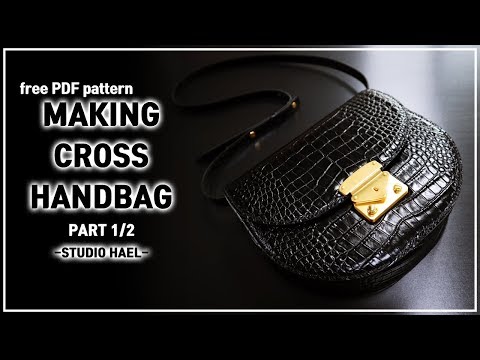 Leather craft bag PDF/Making a cross handbag(Part 1/2)/가죽공예 가방 패턴/크로스 핸드백 만들기(Part 1/2)