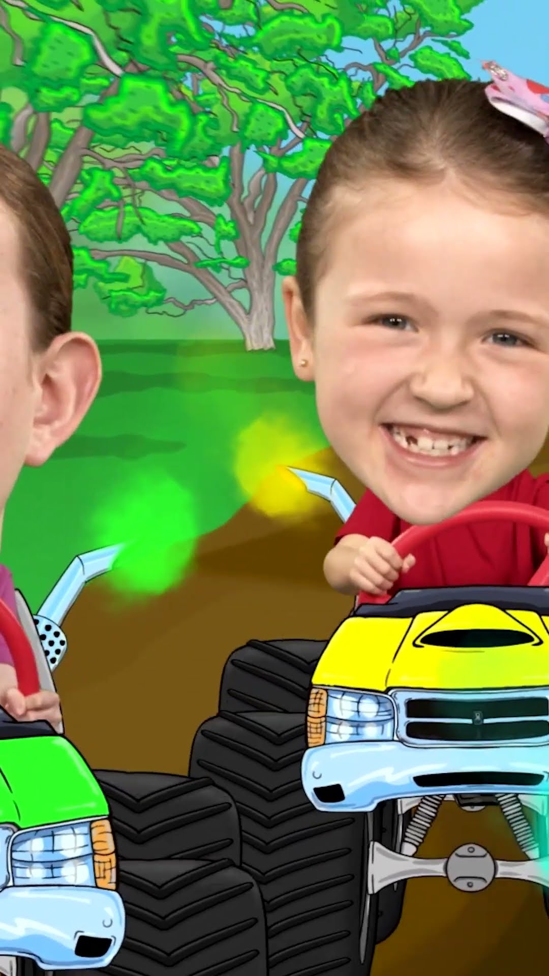 5 Monster Trucks Volcano Blast #shorts - Kids Songs and Nursery Rhymes