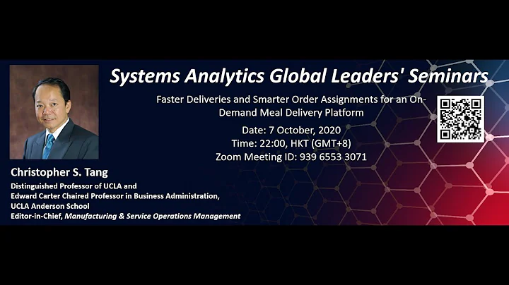 Systems Analytics Global Leaders' Seminars: Profes...