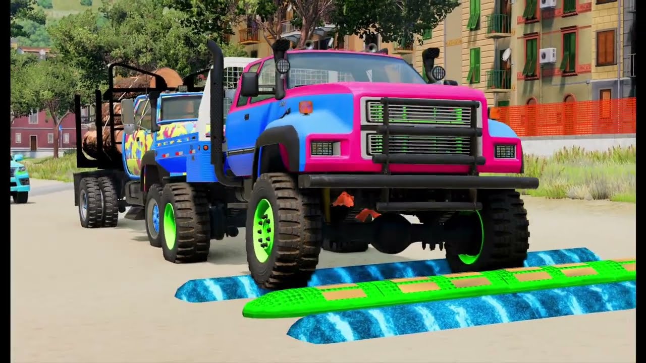 Car, Truck, Pickup, Bus VS Speed Bump in Beamng.Drive