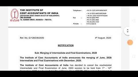 CMA EXAMINATION IS MERGED IN DECEMBER 2020