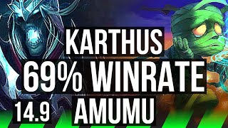 KARTHUS vs AMUMU (JGL) | 69% winrate, 13/2/13, Dominating | BR Master | 14.9