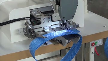 Heavy duty cylinder bed automatic pattern sewing machine for big bag handle loops