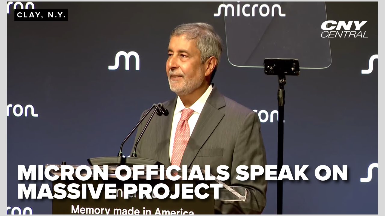 Officials give remarks after Micron groundbreaking