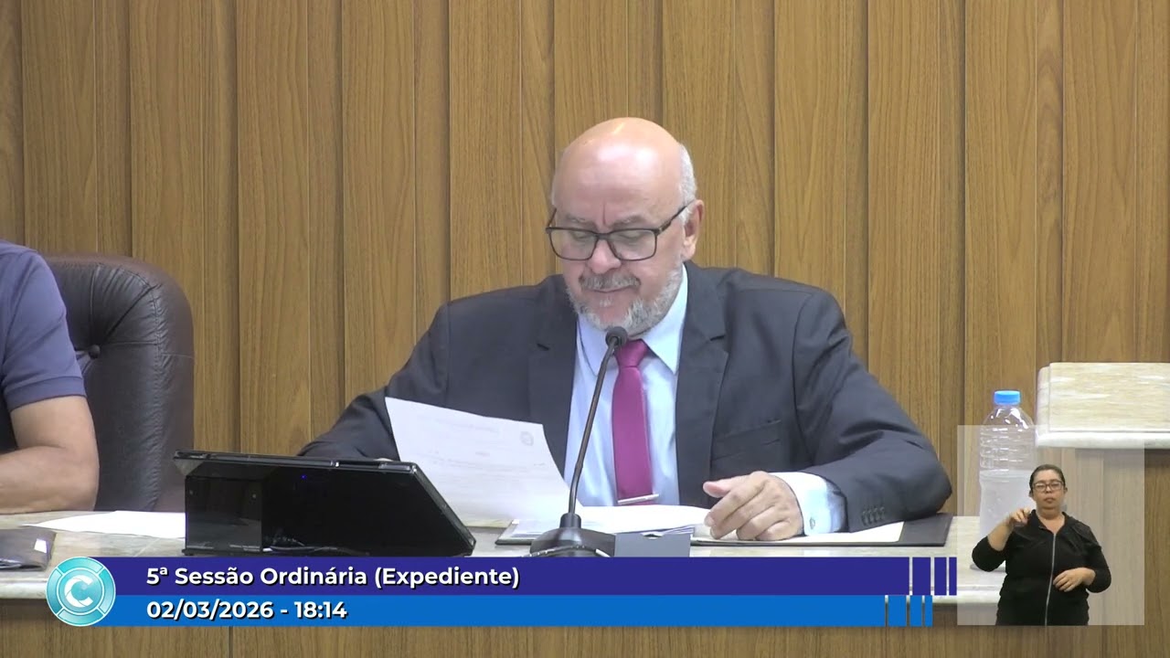 5ª Sessão Ordinária da Câmara Municipal de Assis - 02.03.2026