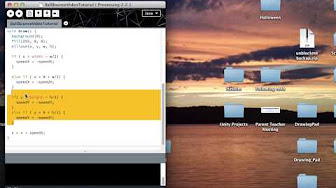Two player pong processing code picture
