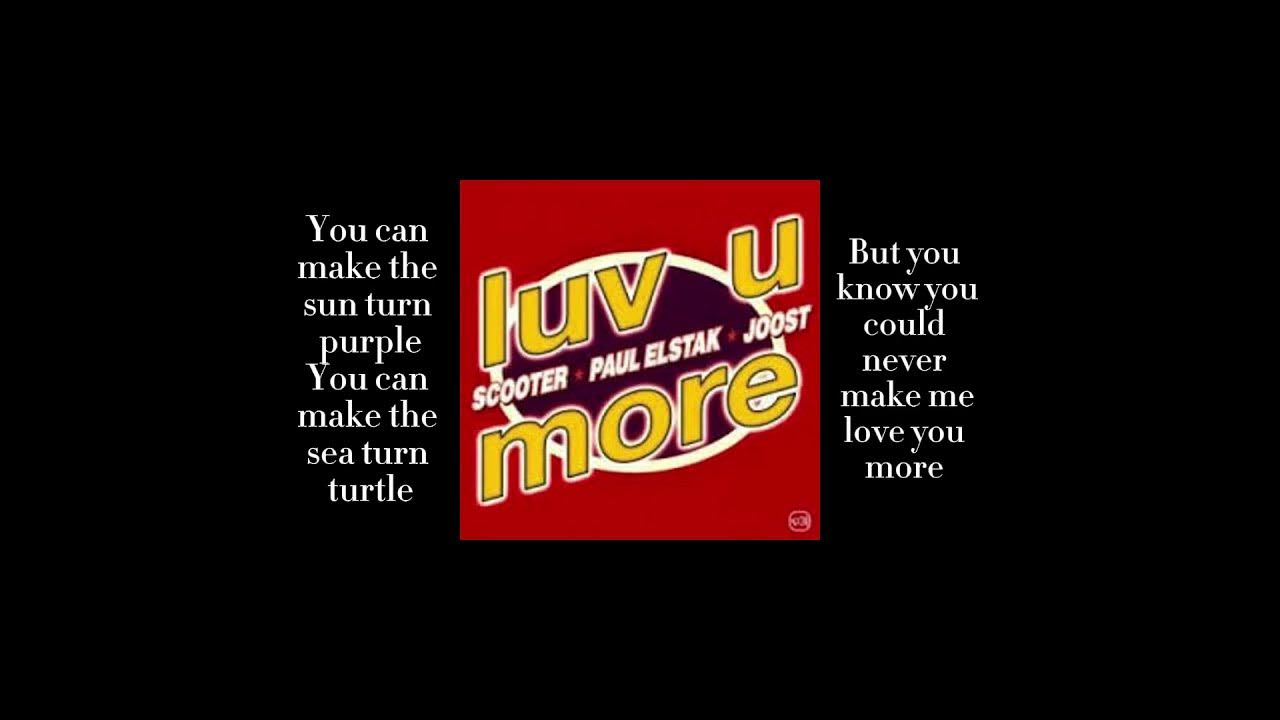 Luv U More Lyric Video out now! #paulelstak #scooter #joostklein