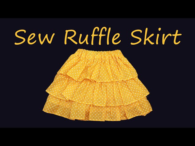 Genne's Triple Ruffle Party Skirt sizes 2T to 14 Girls and Dolls PDF Pattern
