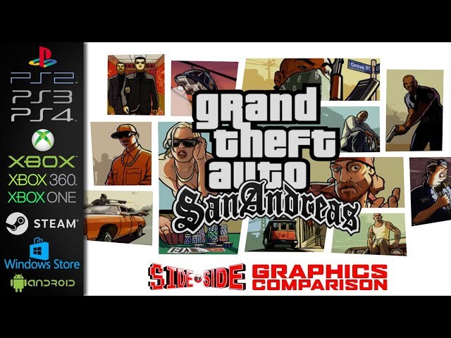 CONSOLE VS EMULATOR] GTA San Andreas (PS2 NTSC J), Side by Side Comparison