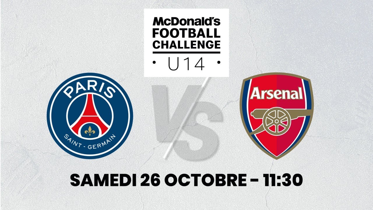 U14 PSG - ARSENAL (samedi 11h30)