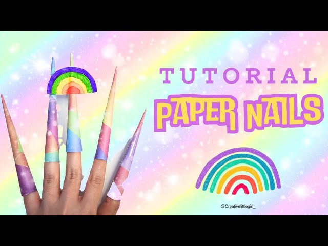 🌈 PAPER DIY 🌈  How to make giant paper nail Tutorial, paper craft, paper diy, paper squishy class=