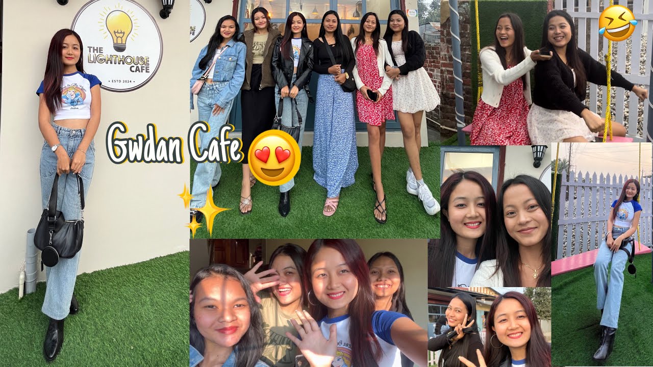 Jwng Gwdan Cafe ☕️ The LIGHTHOUSE Cafe  ao tangbai ja mwjang 😍🥹💗Somaina siklapwr ❤️