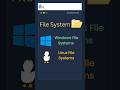 file system in windows and Linux #FileSystem #WindowsFileSystem #LinuxFileSystem #DataManagement