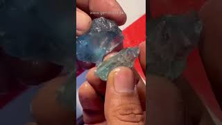 Cutting Rough Aquamarine into two pieces and converting Loose Gemstone