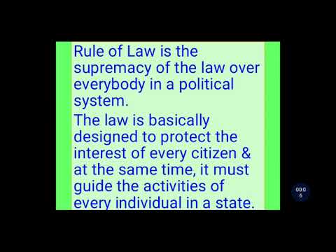 the rule of law jss2 civic education