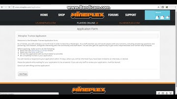 How to apply for Mineplex staff (Trainee)