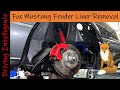 How To Remove 1979 to 1993 Fox Mustang & SVO Fender Liner For Vehicle Repair & Inspection