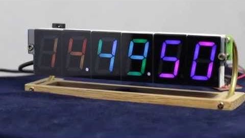 RGBDigit Full color 6 x 1" digits 7segment clock by RGBDigit.com "Arduino library driven"