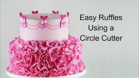 Easy Rolled Fondant Ruffles Using a Round Cutter