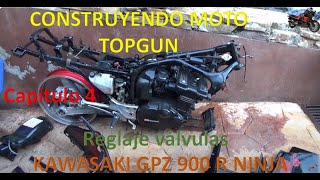 Chapter 4. Building the TOPGUN motorcycle. GPZ 900 R NINJA. Electric fan and valve adjustment