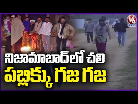 Cold Wave Intensifies, Temperatures Drop in Nizamabad | V6 News - V6NEWSTELUGU