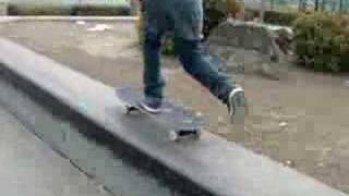 kick flip off ledge