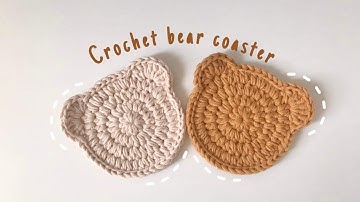 [ENG] móc len lót ly gấu đơn giản ₊˚⊹♡🧸ྀི‎♡‧₊˚ | crochet baby bear cup coaster | beginners friendly