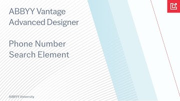 ABBYY Vantage Tutorial: How To Locate and Capture Phone Numbers