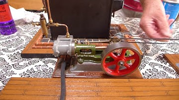 STUART NO. 8 MILL ENGINE ON STEAM WORKING A WILESCO WORKSHOP