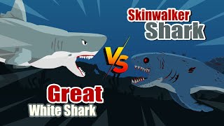 Great White Shark vs Skinwalker Great White Shark | Monster Animation