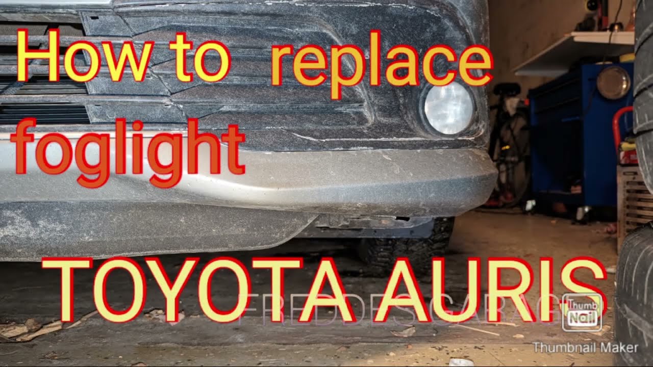 Как заменить лампу в противотуманных фарах Toyota Auris 