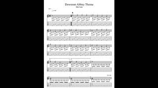 John Lunn: Downton Abbey Theme with tablature for solo fingerstyle guitar