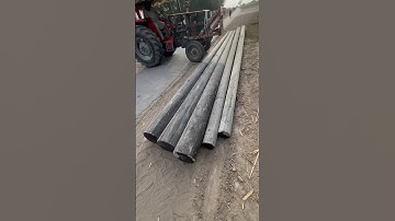 Electric ⚡️ pole unloading process #skills #automobile #truck #viralvideo