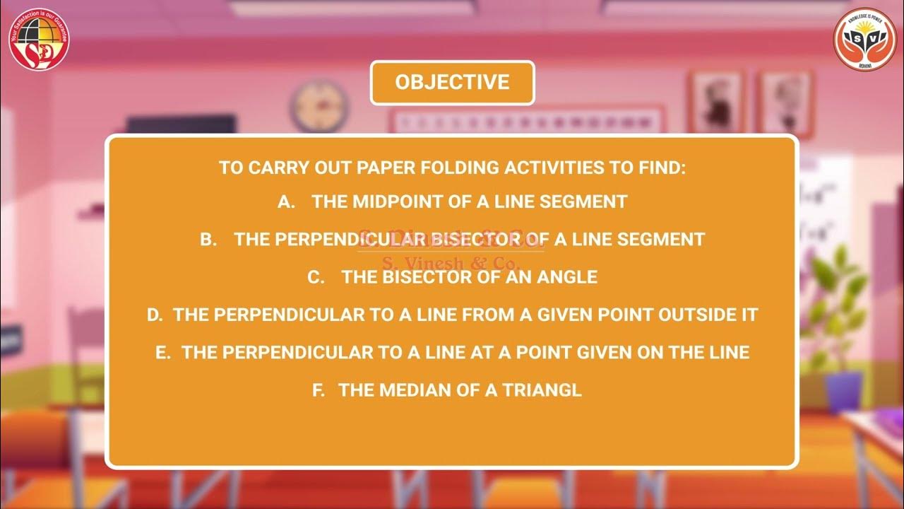 Basic paper folding activity Lab Activity Mathematics class 9th