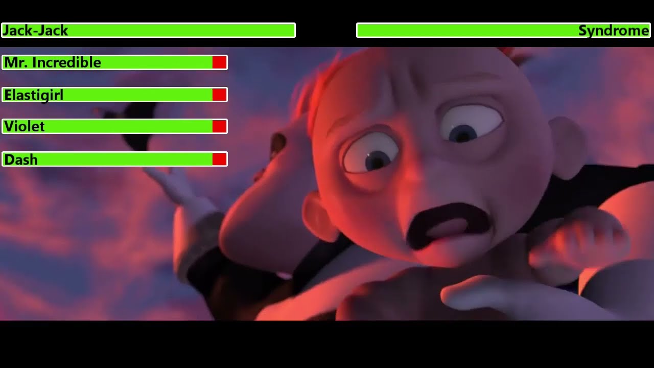 The incredibles final battle with healthbars