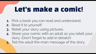 Comprehension (Grade 1)- Let's Make a Comic!