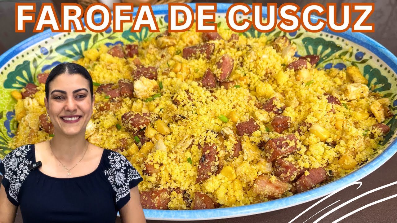 FAROFA DE CUSCUZ DELICIOSA e super fácil de fazer!