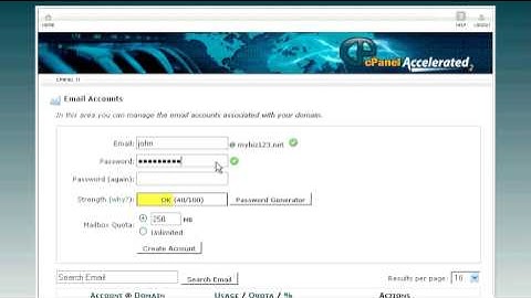 How to create a POP email account in cPanel