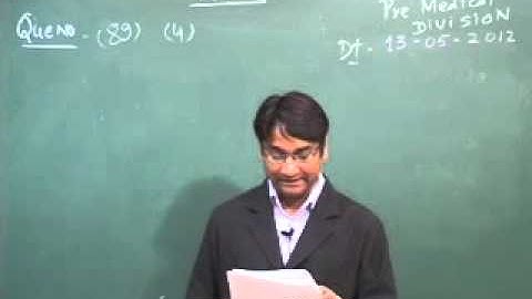 Q89 AIPMT Mains 2012 Video Solutions