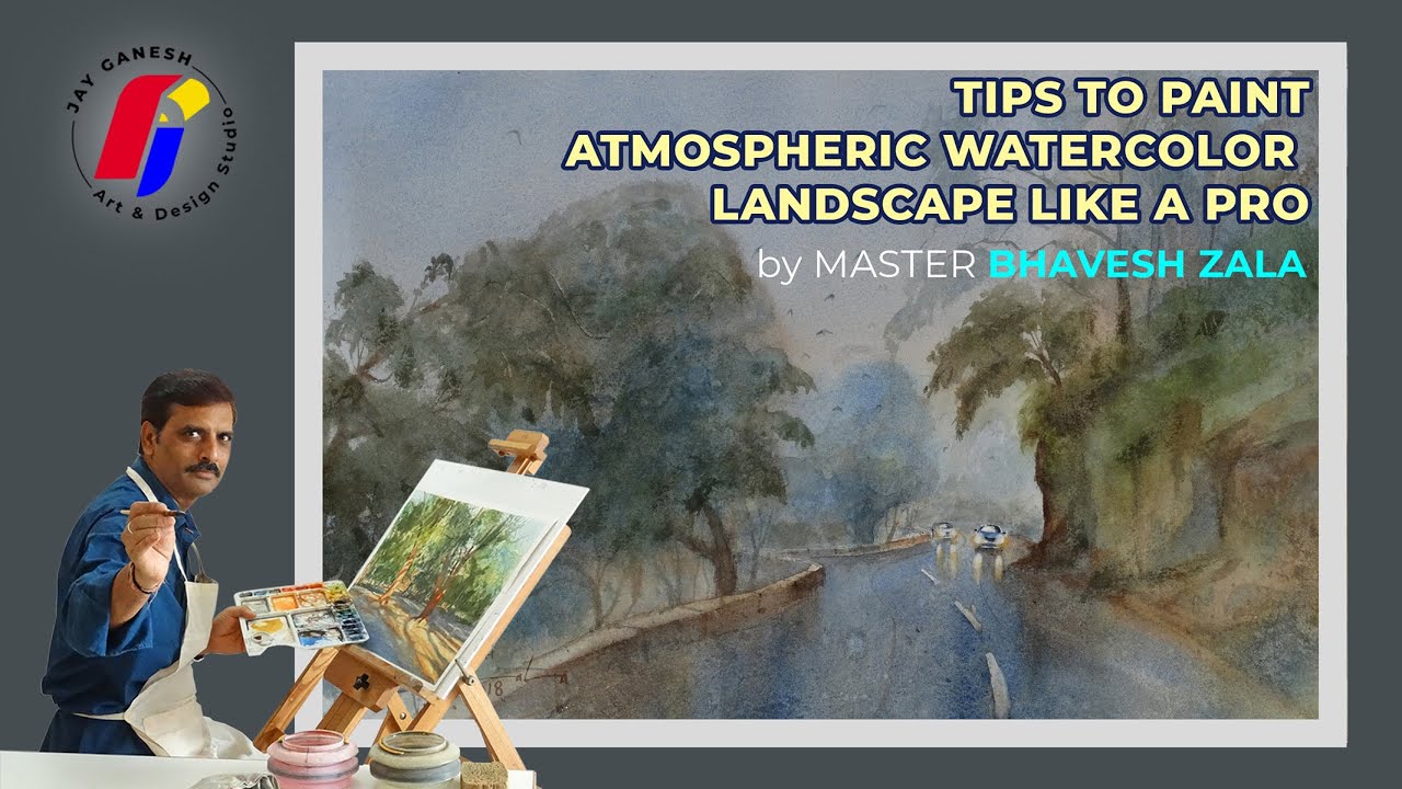 TIPS TO PAINT ATMOSPHERIC WATERCOLOR LANDSCAPE LIKE PRO - YouTube