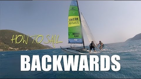 Backwards sailing high wind speed test  Hobie 16 Multicam