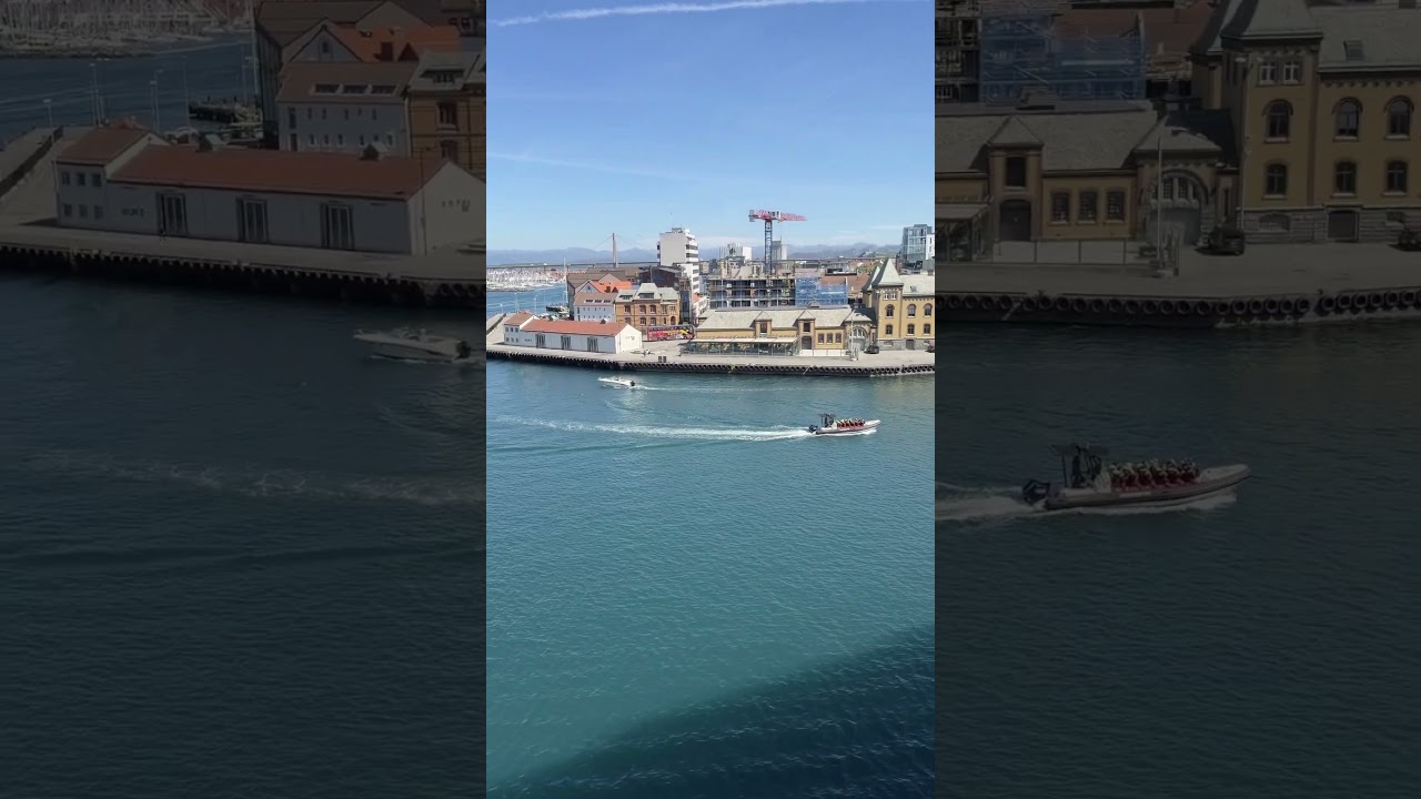 A Sunny Morning in Stavanger, Norway | Cruise Ship Balcony View #shorts