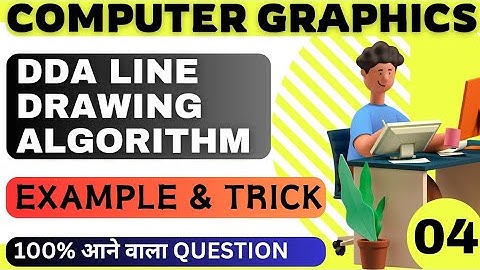 DDA Line Drawing Algorithm in Computer Graphics | Example with Trick | #computergraphics