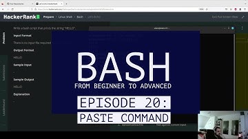 BASH from beginner to advanced: Solutions to Hackerrank Challenges - Episode 20: Paste Command