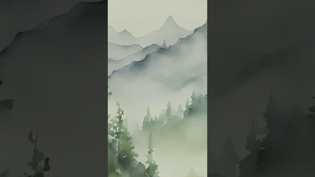 Mountain Forest Watercolor — Frame TV Art Collection