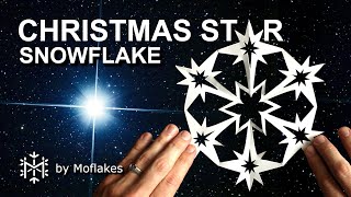 Christmas Star - How to Cut Snowflakes out of Paper - DIY Template